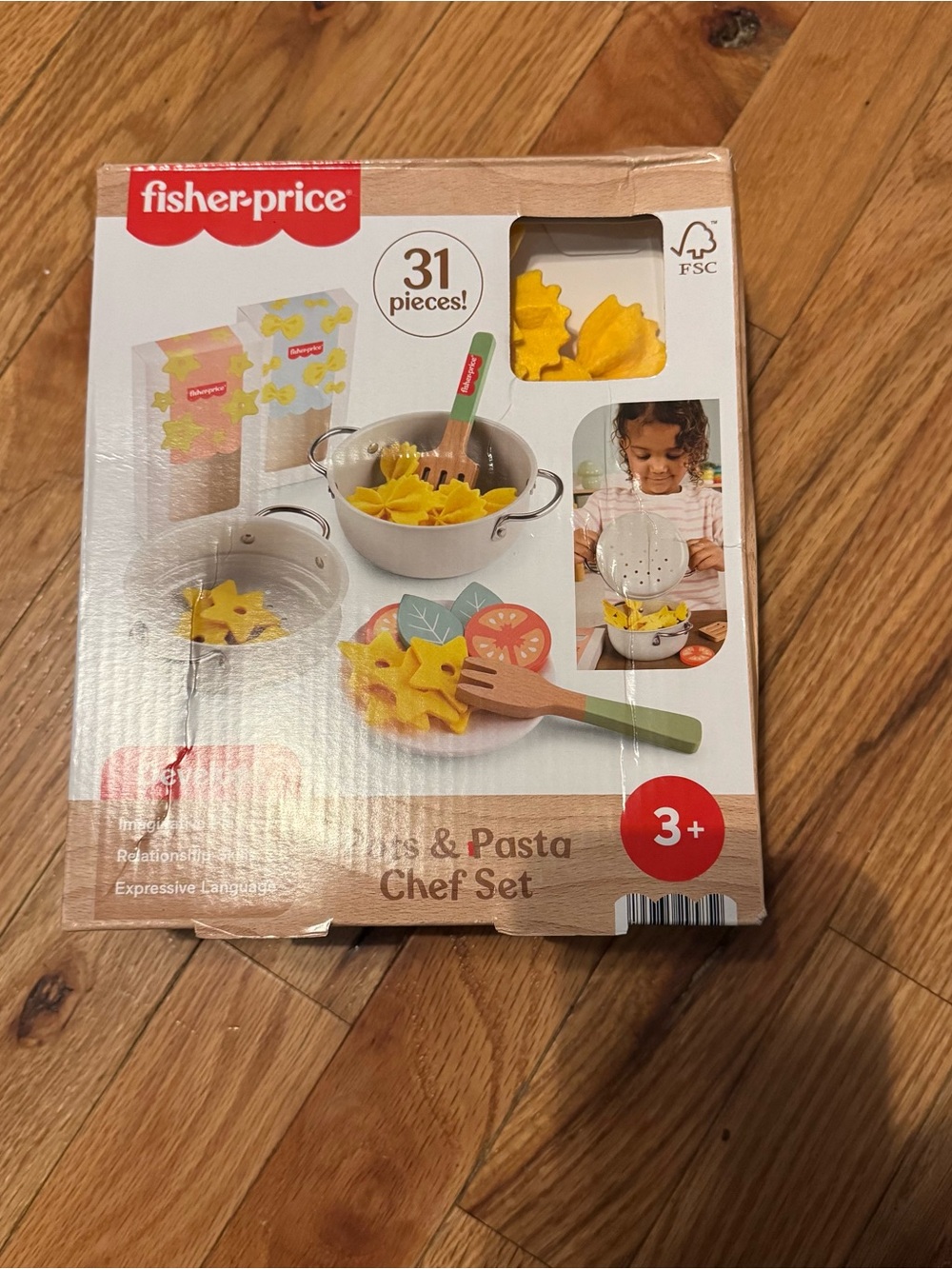 Fisher-Price Yellow Pasta & Chef Playset with Green-Handled Utensils